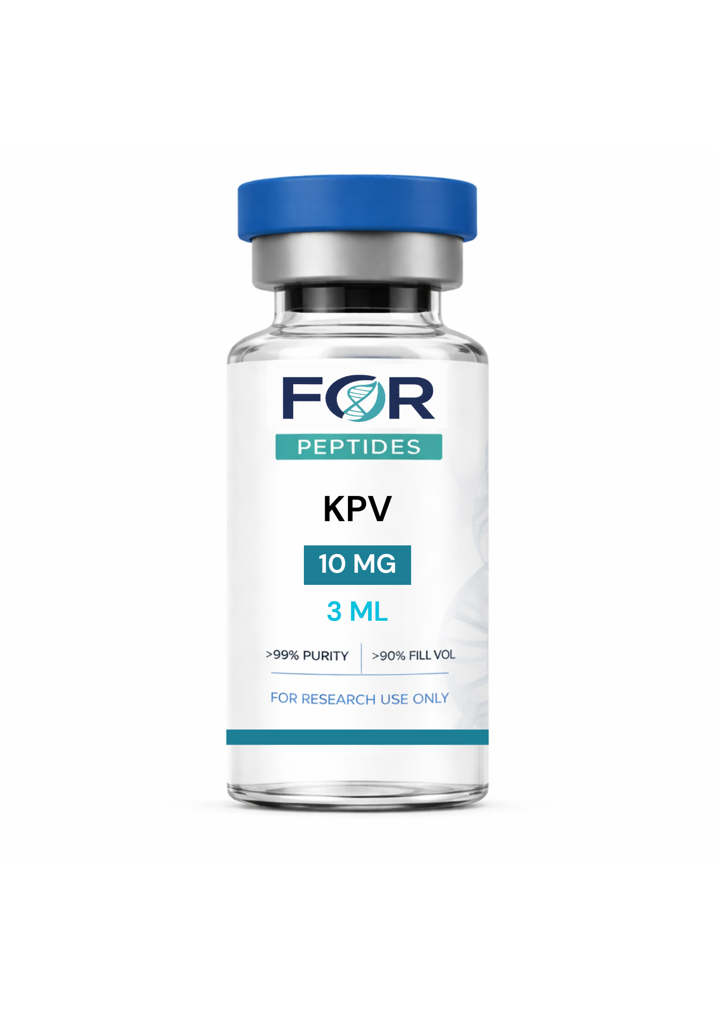 KPV research peptide vial — >99% HPLC purity, 3rd-party tested, ForPeptides USA