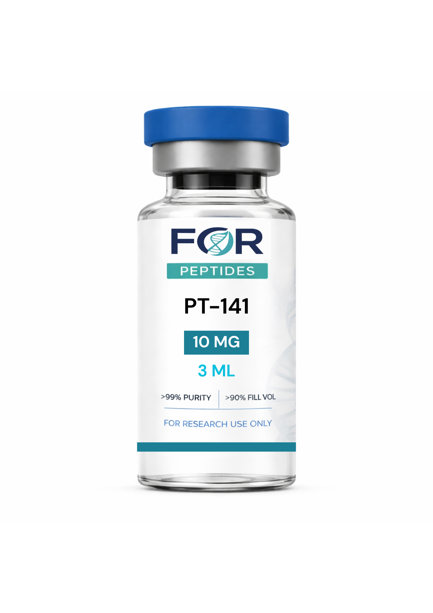 PT-141 research peptide vial — >99% HPLC purity, 3rd-party tested, ForPeptides USA