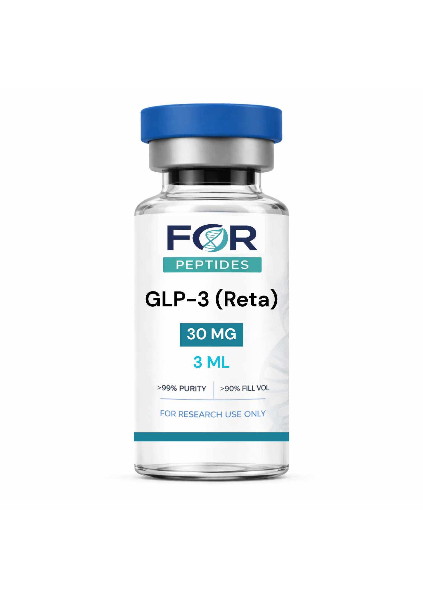 GLP-3 (Reta) research peptide vial — >99% HPLC purity, 3rd-party tested, ForPeptides USA