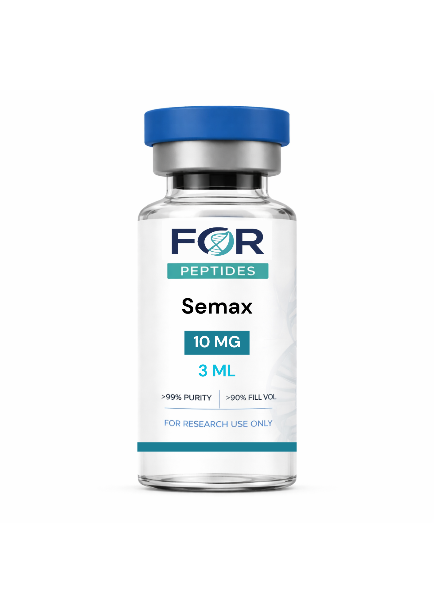 Semax research peptide vial — >99% HPLC purity, 3rd-party tested, ForPeptides USA