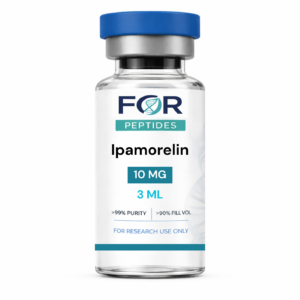 Ipamorelin research peptide vial — >99% HPLC purity, 3rd-party tested, ForPeptides USA