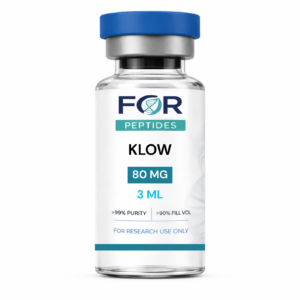 KLOW research peptide vial — >99% HPLC purity, 3rd-party tested, ForPeptides USA
