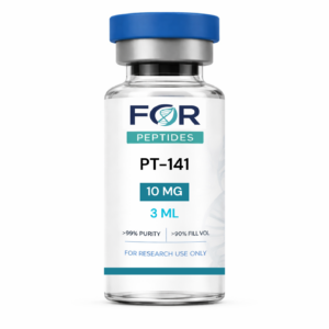PT-141 research peptide vial — >99% HPLC purity, 3rd-party tested, ForPeptides USA
